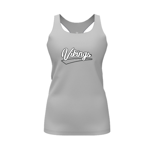 [FT0TRBGY-FYS-LOGO1] Decker Racerback Tank Top (Female Youth S, Gray, Logo 1)