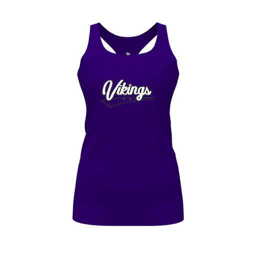 [FT0TRBPP-FYS-LOGO1] Decker Racerback Tank Top (Female Youth S, Purple, Logo 1)