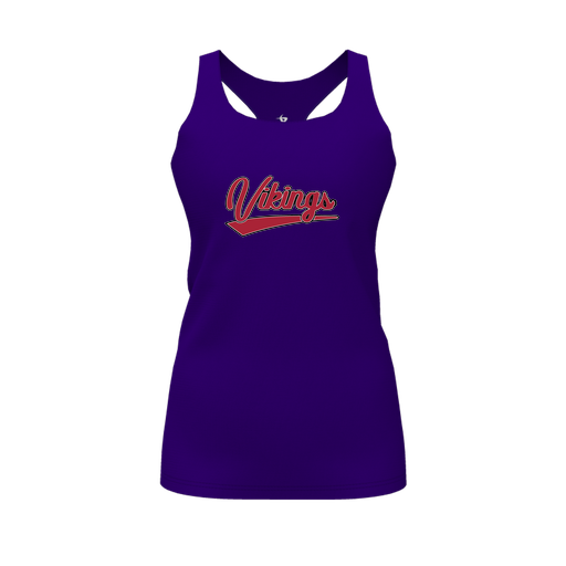 [FT0TRBPP-FYS-LOGO2] Decker Racerback Tank Top (Female Youth S, Purple, Logo 2)