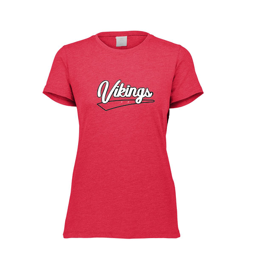 [FTSCUBRD-FAXS-LOGO1] Decker Women's Tri-Blend T-Shirt - Short Sleeve (Female Adult XS, Red, Logo 1)