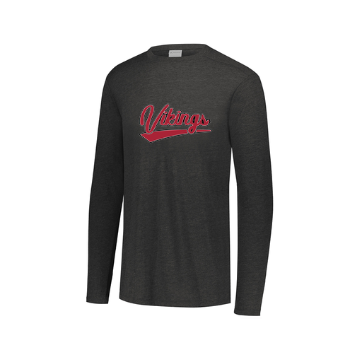 [FTLCUBBK-AXS-LOGO2] Decker Men's Tri-Blend T-Shirt - Long Sleeve (Adult XS, Black, Logo 2)