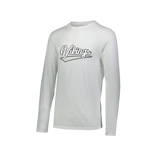 [FTLCUBWH-AXS-LOGO1] Decker Men's Tri-Blend T-Shirt - Long Sleeve (Adult XS, White, Logo 1)