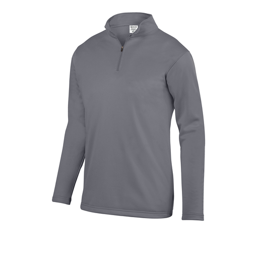 [FOLQFFGY-AS-LOGO3] Decker Men's FlexFleece 1/4 Zip (Adult S, Gray, Logo 3)