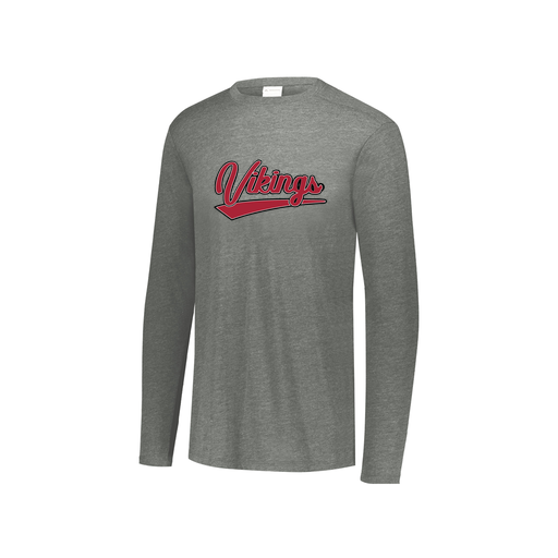 [FTLCUBGY-YS-LOGO2] Decker Youth Tri-Blend T-Shirt - Long Sleeve (Youth S, Gray, Logo 2)