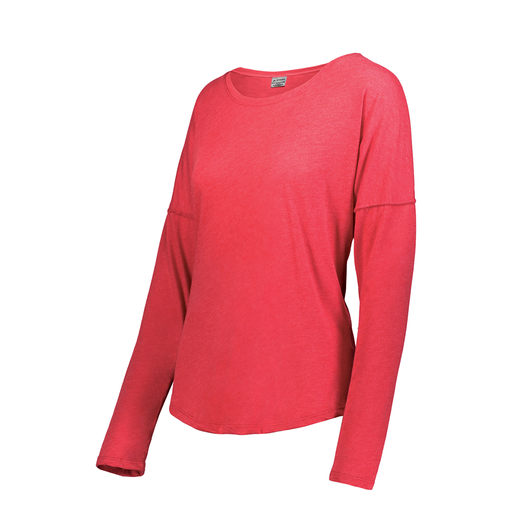 [FTLCUBRD-FAXS-LOGO3] Decker Women's Tri-Blend T-Shirt - Long Sleeve (Female Adult XS, Red, Logo 3)